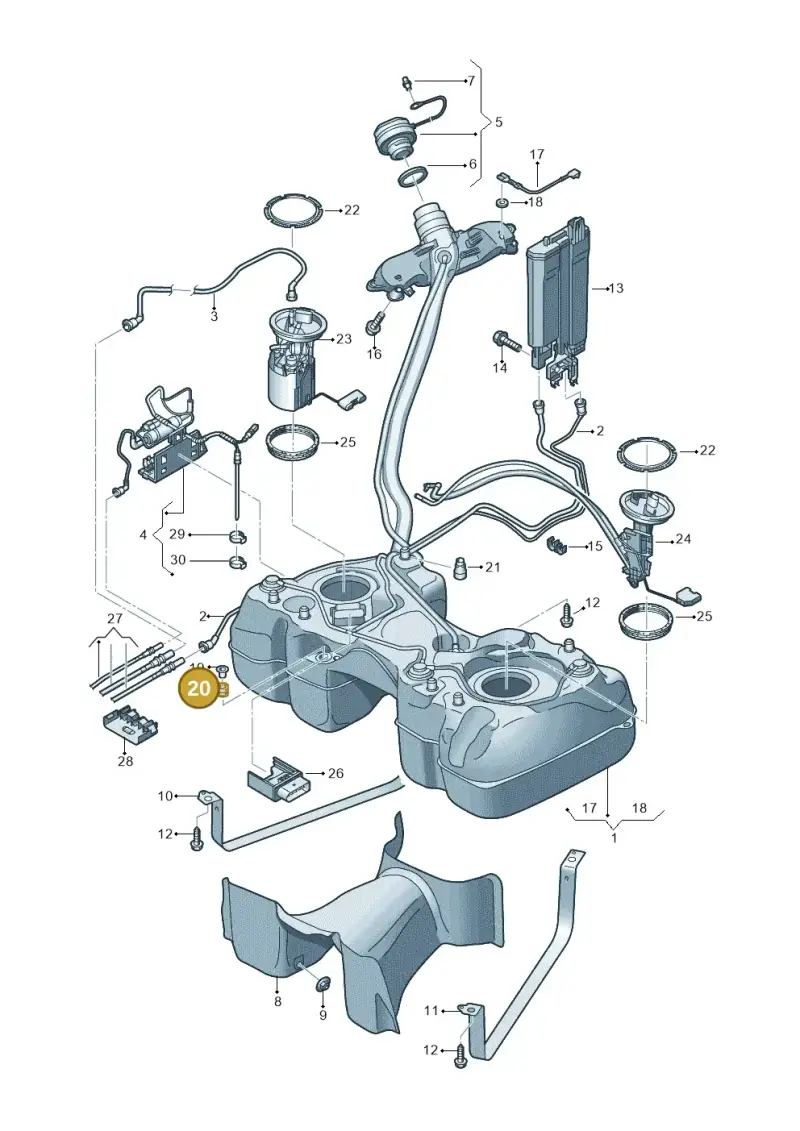 5Q0201840 — Skoda Kodiaq (2024-) diagram 884201450, position 20