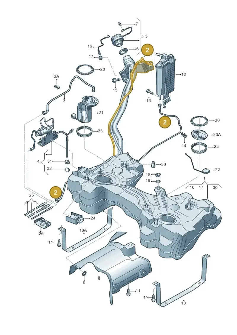 5Q0201931AB — Skoda Octavia (2019-2024) diagram 5h0201042, position 2