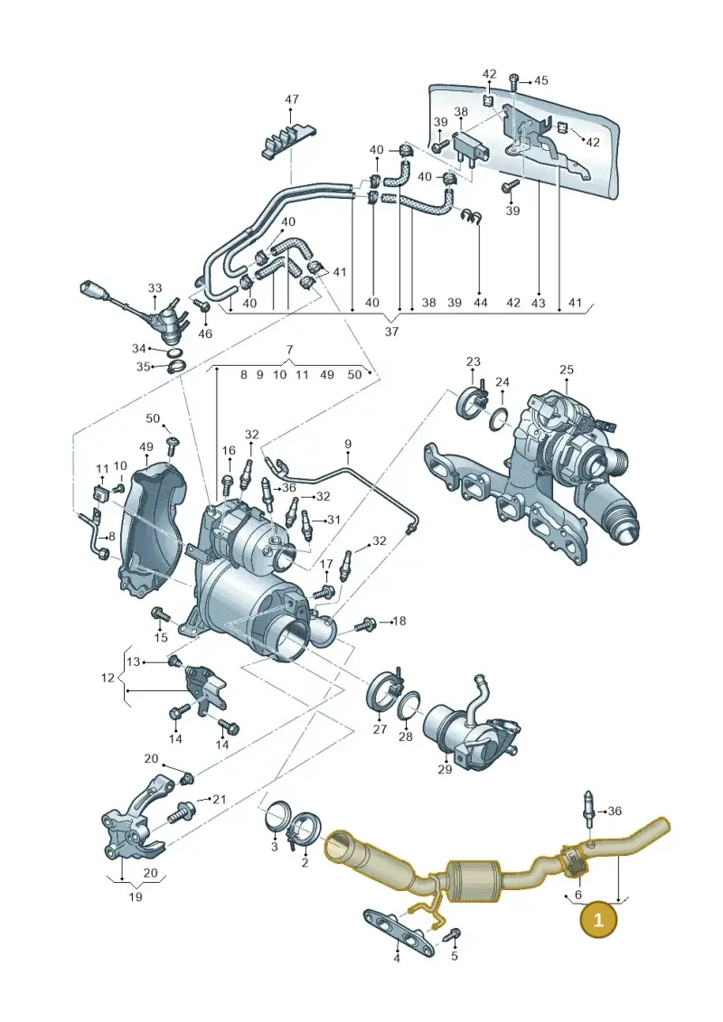5Q0254301X — Skoda Octavia (2017-2020) diagram 803253500, position 1