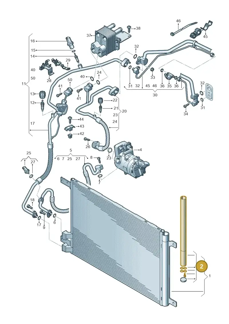 5Q0298403F — Skoda Octavia (2019-2024) diagram 585260060, position 2