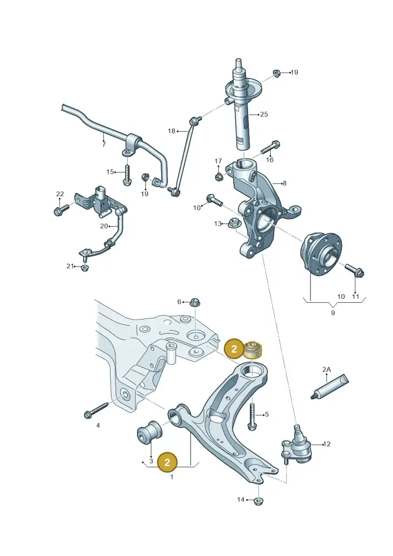 5Q0407183G — Skoda Kodiaq (2016-2024) diagram 834407000, position 2