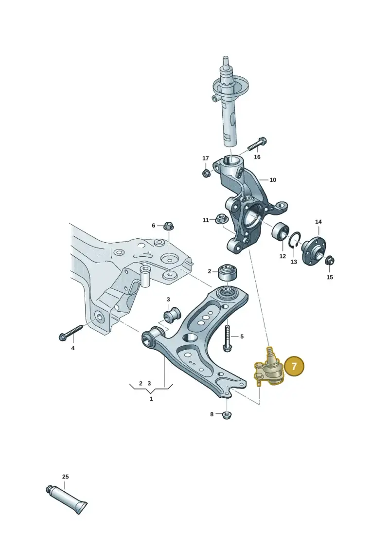 5Q0407366E — Skoda Kushaq (2021-) diagram 62i407000, position 7