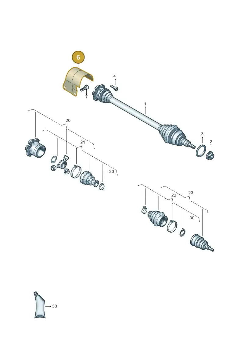 5Q0407721D — Skoda Fabia (2021-) diagram 837407400, position 6
