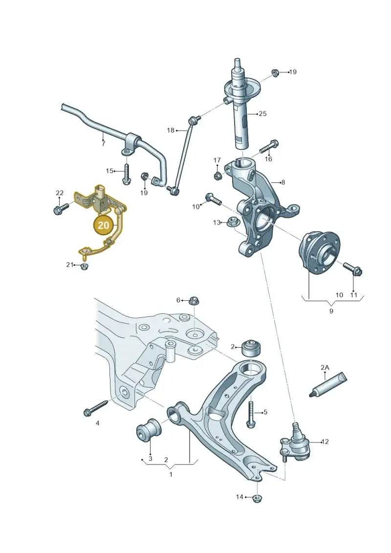 5Q0412522C — Skoda Kodiaq (2018-2022) diagram 834407000, position 20