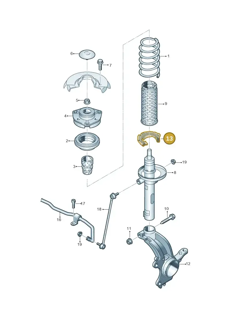 5Q0412545D — Skoda Fabia (2021-) diagram 753411000, position 13