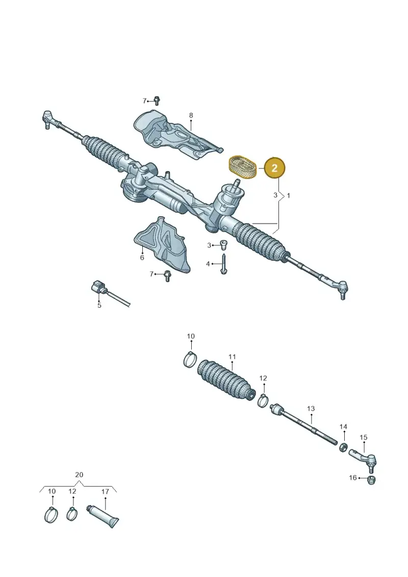 5Q0423187H — Skoda Octavia (2019-2024) diagram 585423050, position 2