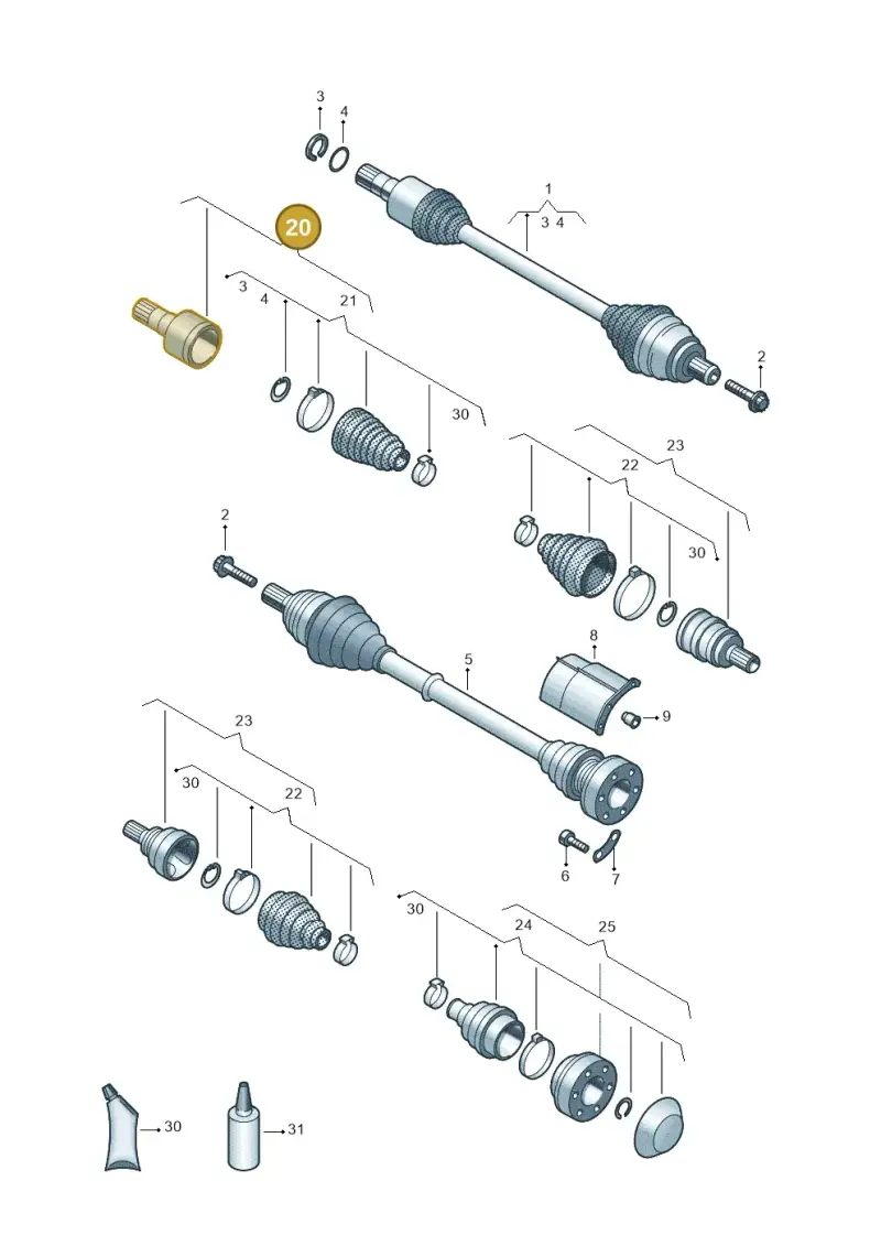 5Q0498103A — Skoda Karoq (2017-2022) diagram 827407350, position 20