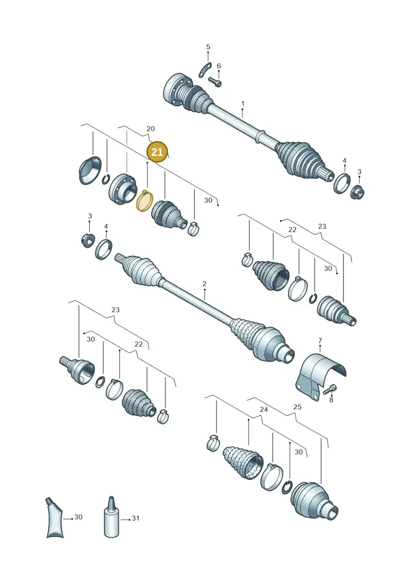 5Q0498201F — Skoda Kamiq (2019-) diagram 837407082, position 21