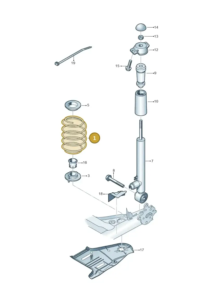 5Q0511121AE — Skoda Octavia (2017-2020) diagram 805511000, position 1