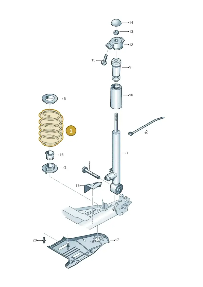 5Q0511121AN — Skoda Octavia (2019-2024) diagram 746511000, position 1