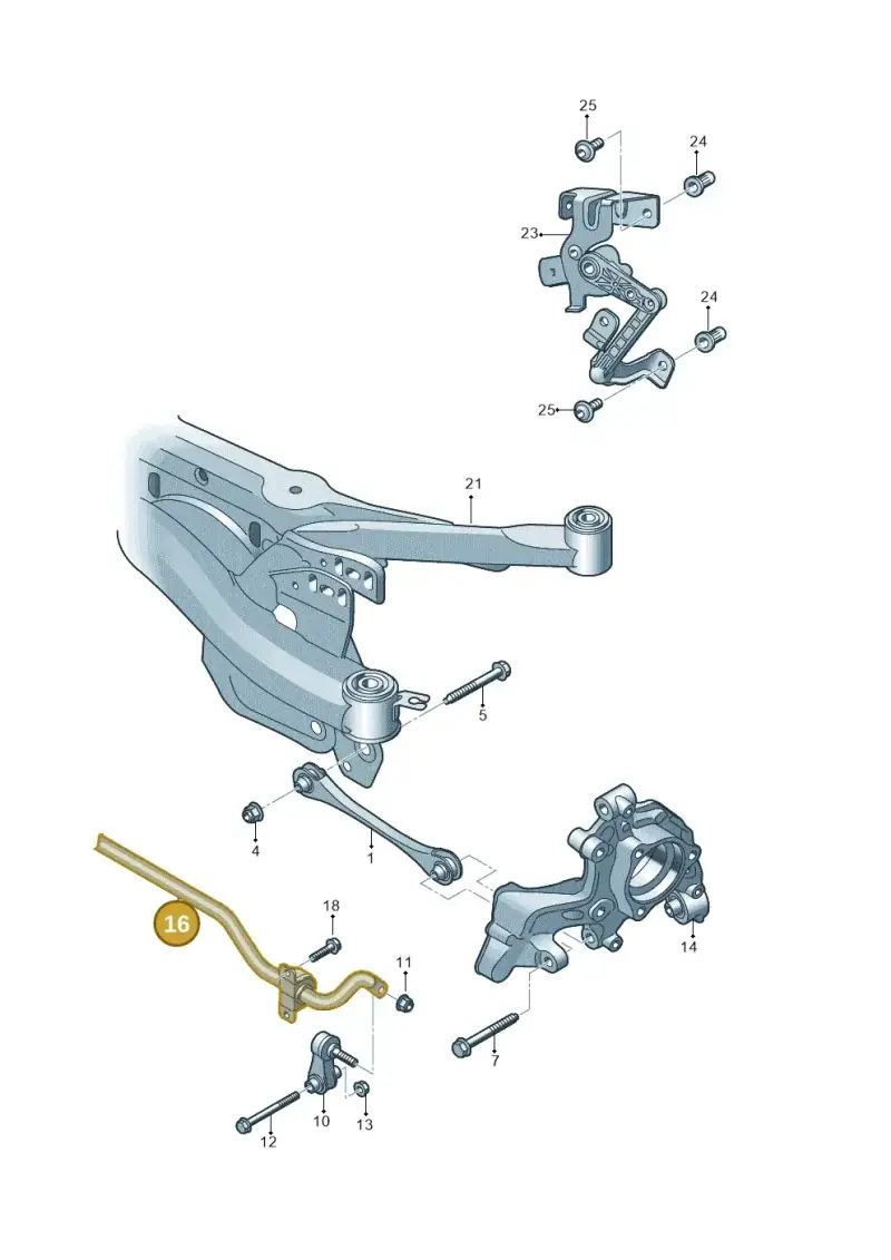 5Q0511305BE — Skoda Octavia (2019-2024) diagram 746501300, position 16