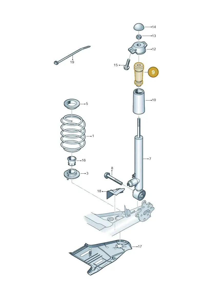 5Q0511357G — Skoda Octavia (2017-2020) diagram 805511000, position 9
