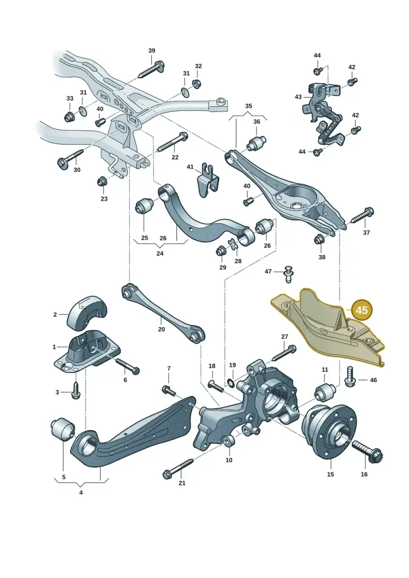 5Q0511534A — Skoda Kodiaq (2024-) diagram 3j0505100, position 45