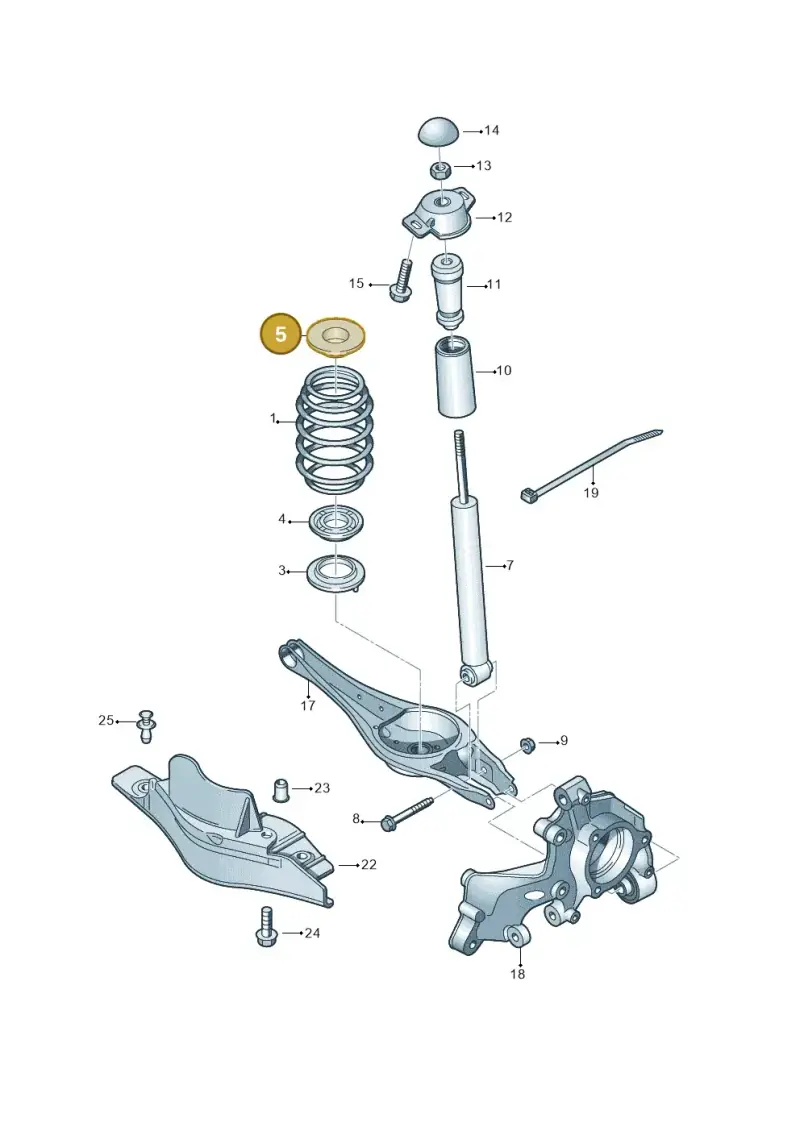 5Q0512149A — Skoda Karoq (2017-2022) diagram 746511050, position 5