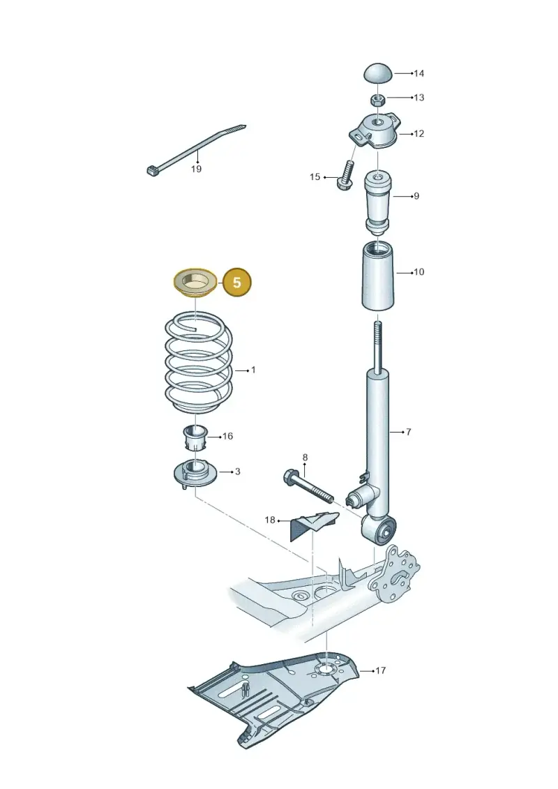 5Q0512149A — Skoda Octavia (2017-2020) diagram 805511000, position 5