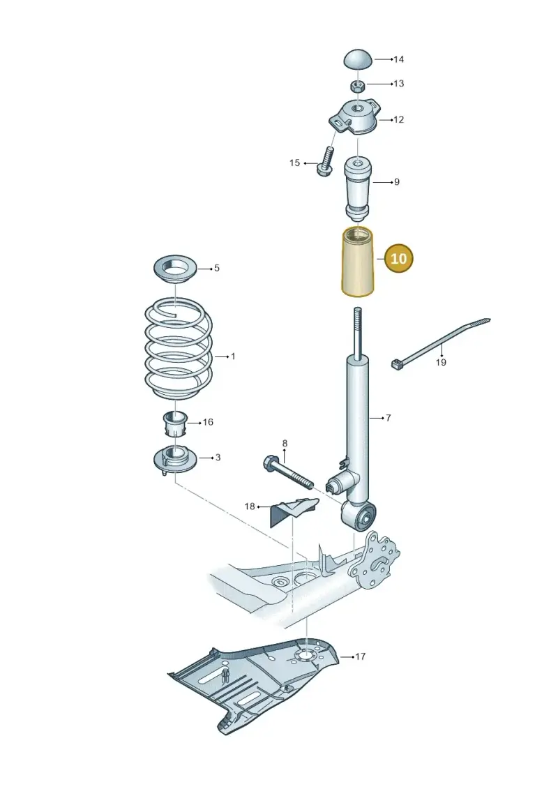 5Q0513425H — Skoda Octavia (2019-2024) diagram 746511100, position 10