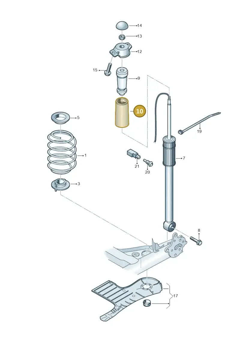 5Q0513425H — Skoda Kamiq (2019-) diagram 837511100, position 10