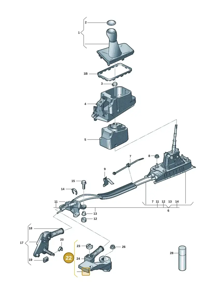 5Q0711046P — Skoda Fabia (2021-) diagram 6vn711030, position 22