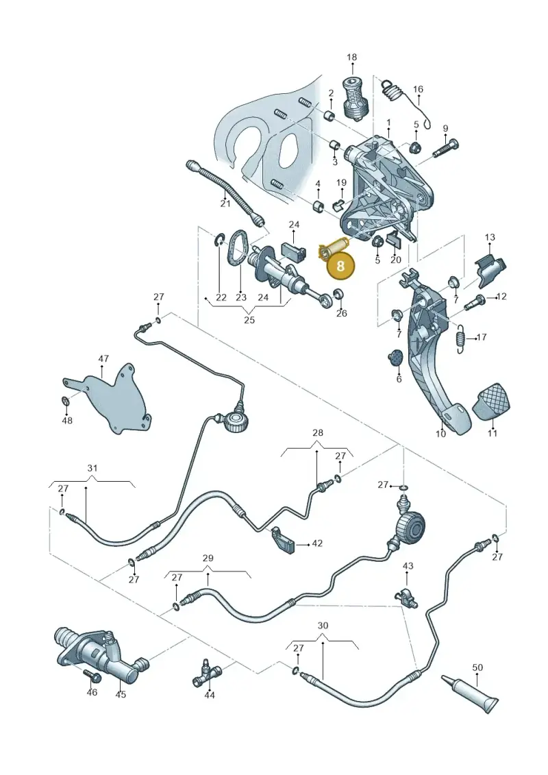 5Q0721123A — Skoda Octavia (2019-2024) diagram 746721250, position 8