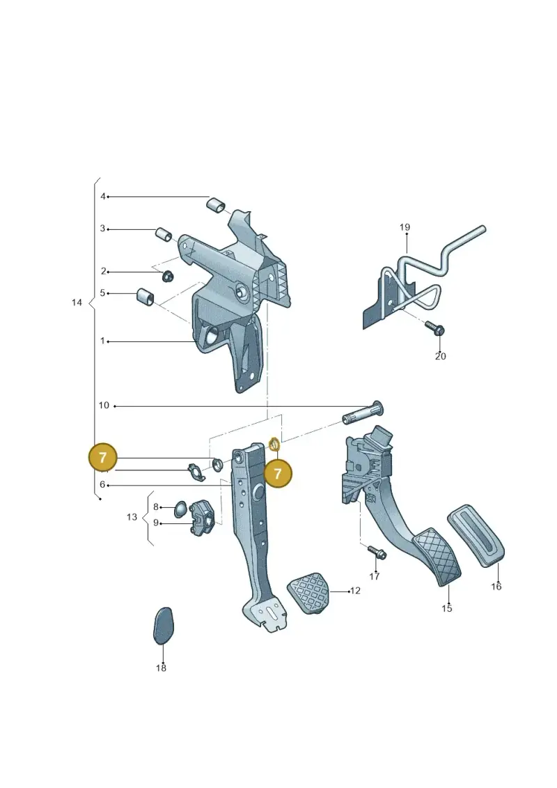 5Q0721153 — Skoda Octavia (2014-2023) diagram 852721600, position 7