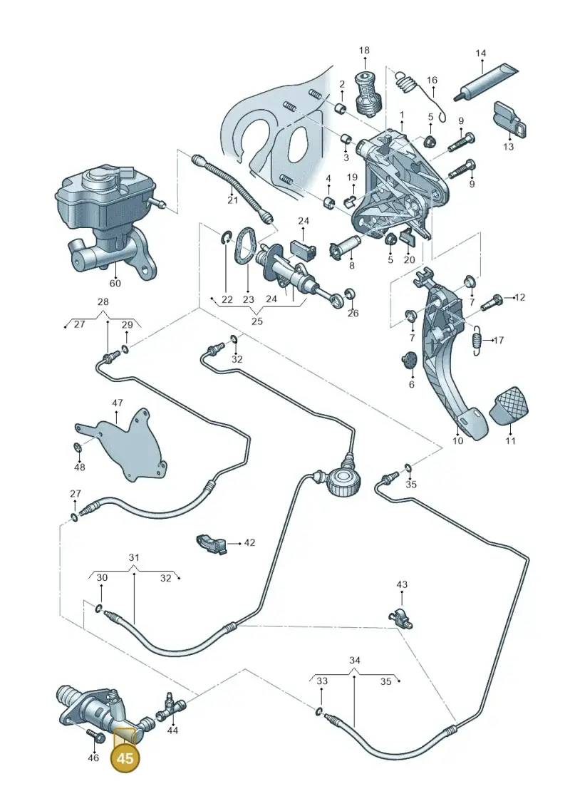 5Q0721261D — Skoda Karoq (2017-2022) diagram 745721300, position 45