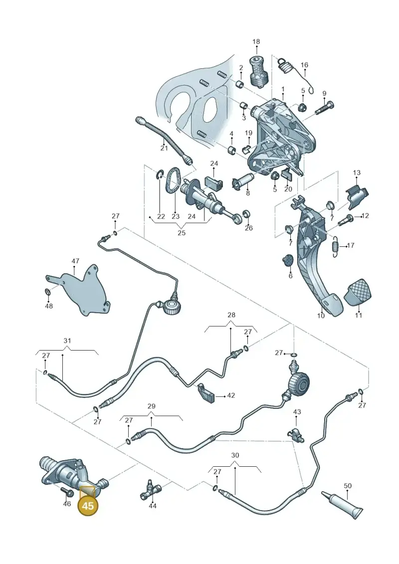 5Q0721261D — Skoda Karoq (2017-2022) diagram 746721250, position 45