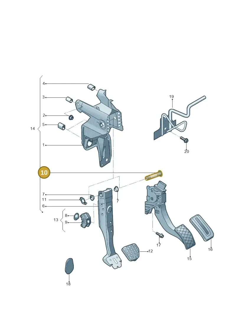 5Q0721325 — Skoda Octavia (2014-2023) diagram 852721600, position 10