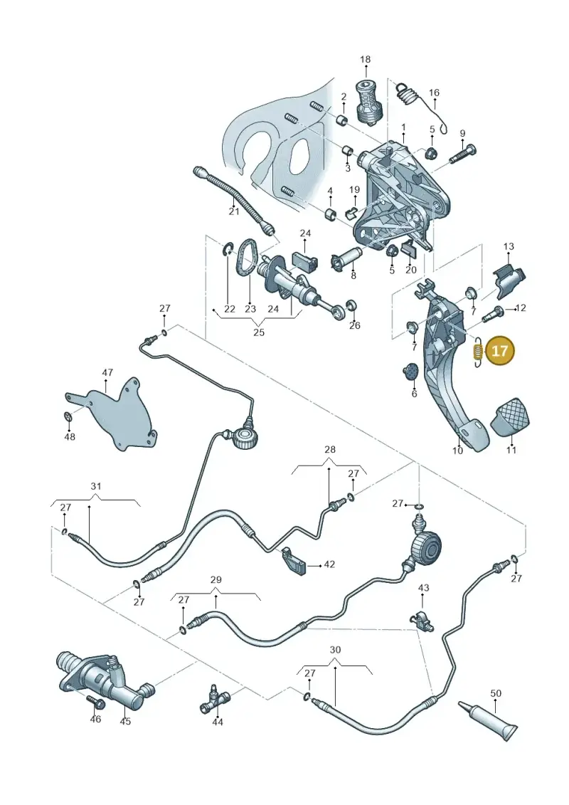 5Q0721363E — Skoda Octavia (2019-2024) diagram 746721250, position 17