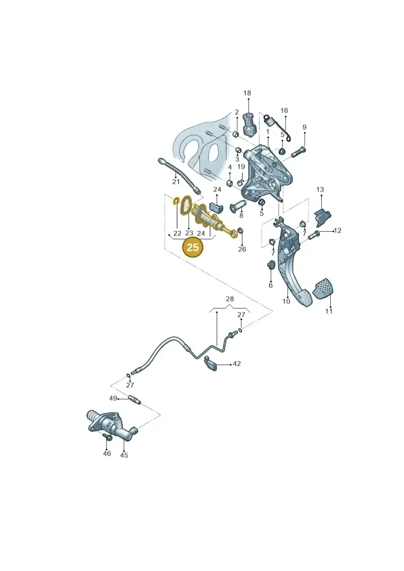 5Q0721388F — Skoda Octavia (2014-2023) diagram 783721250, position 25