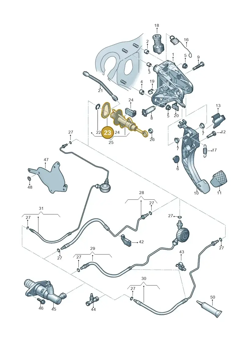 5Q0721741 — Skoda Octavia (2019-2024) diagram 746721250, position 23