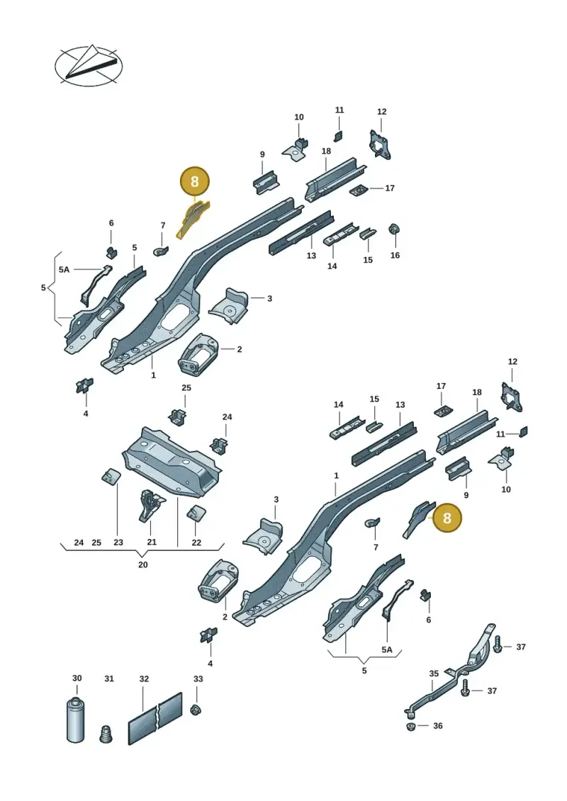 5Q0801771 — Skoda Superb Combi (2023-) diagram 3p0803420, position 8