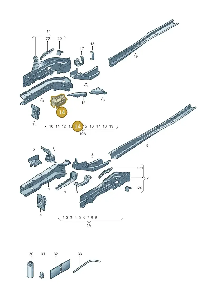 5Q0802068 — Skoda Superb Combi (2023-) diagram 3p0803000, position 14