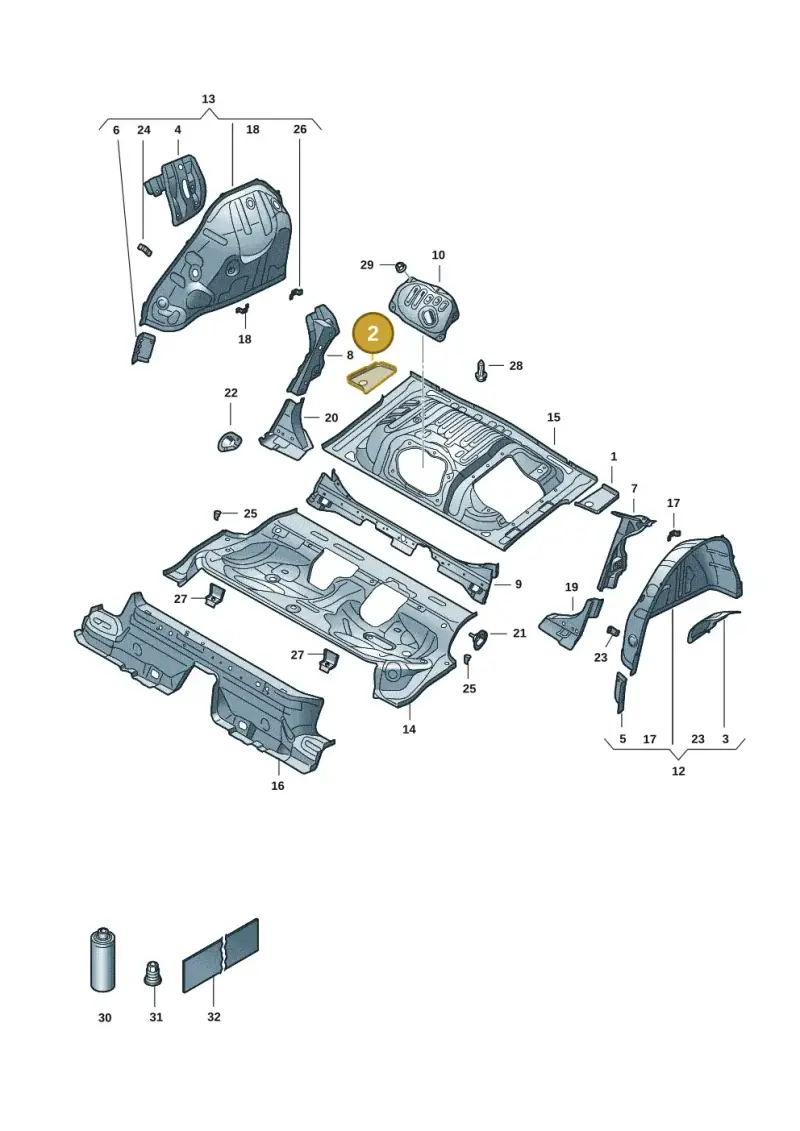 5Q0802090 — Skoda Octavia (2019-2024) diagram 585803055, position 2