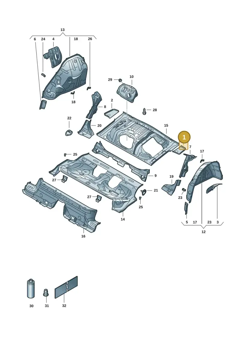 5Q0802091A — Skoda Octavia (2019-2024) diagram 585803055, position 1