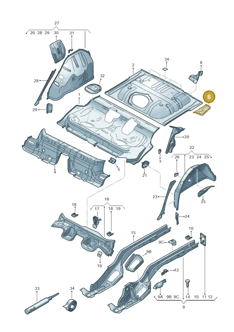 5Q0802092A — Skoda Octavia (2012-2017) diagram 754803150, position 6