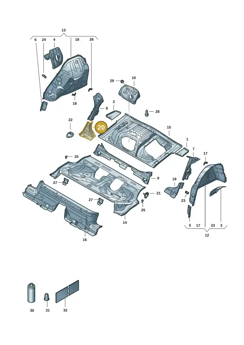 5Q0802136 — Skoda Octavia (2019-2024) diagram 585803055, position 20