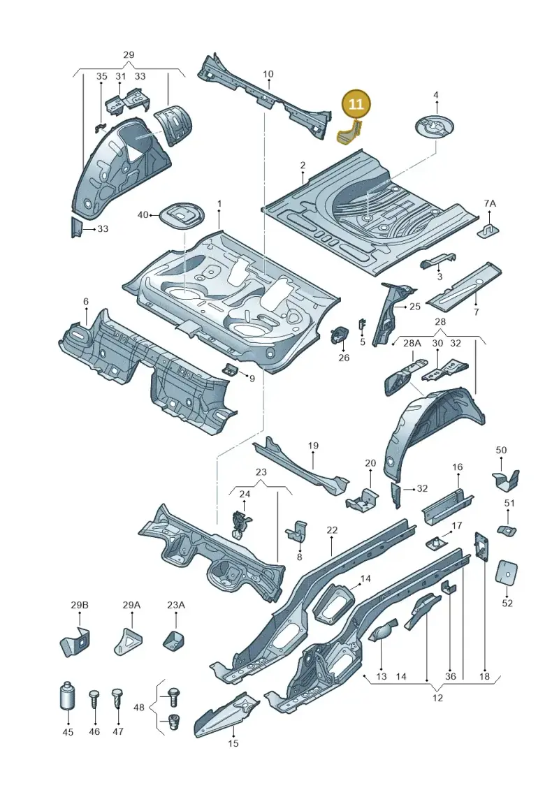 5Q0802136 — Skoda Octavia (2017-2020) diagram 805803010, position 11