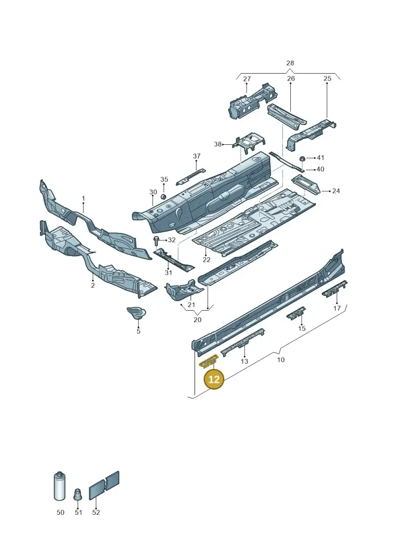 5Q0802307 — Skoda Octavia (2019-2024) diagram 827803015, position 12
