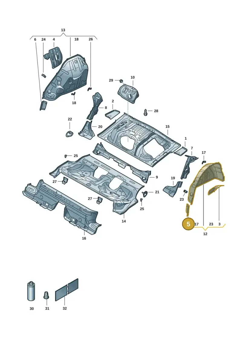 5Q0802397 — Skoda Octavia (2019-2024) diagram 585803055, position 5