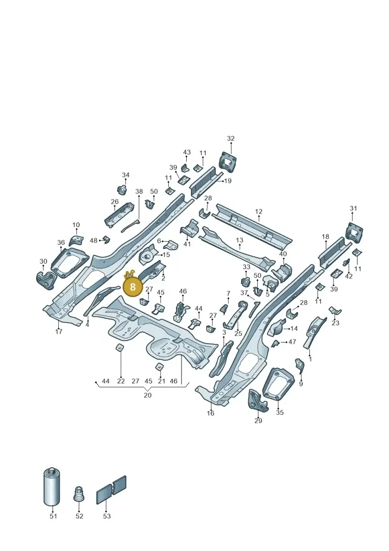 5Q0802938A — Skoda Octavia (2019-2024) diagram 5h0803012, position 8