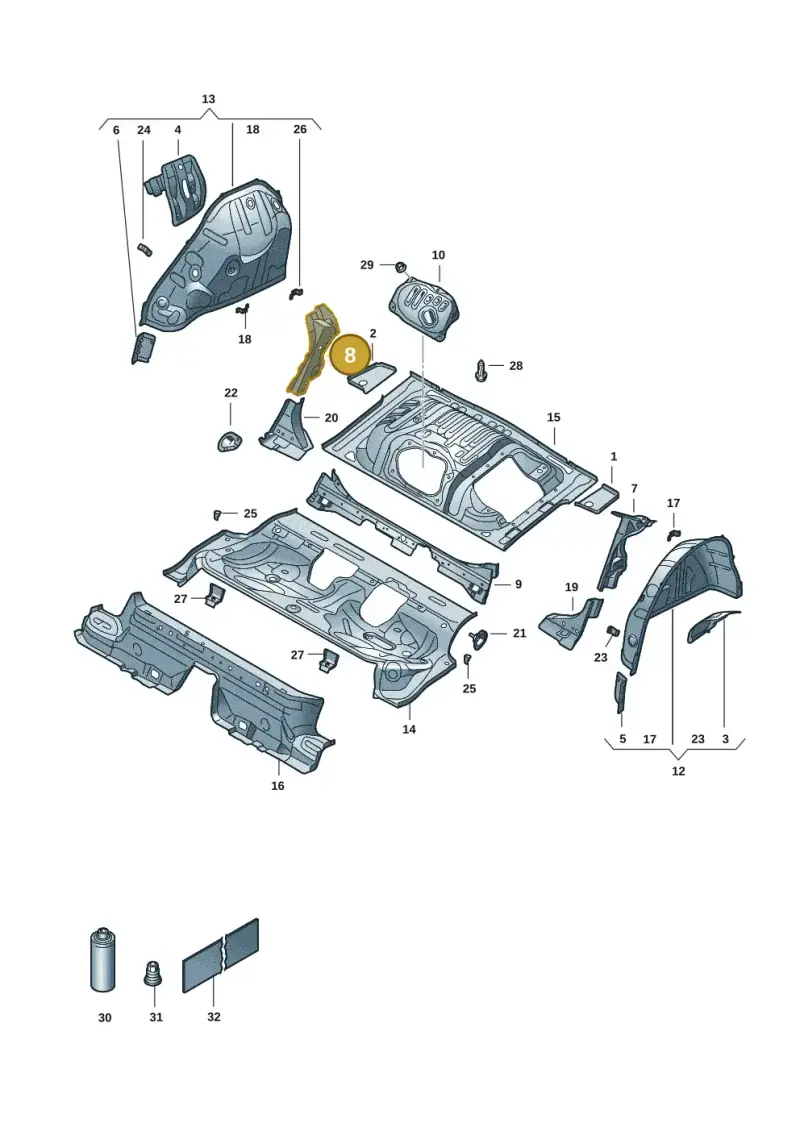 5Q0802952N — Skoda Octavia (2019-2024) diagram 585803055, position 8