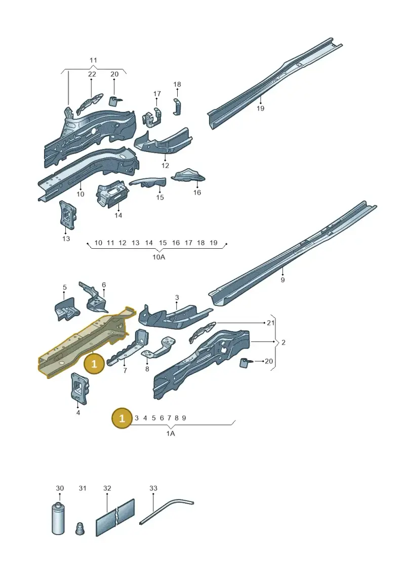5Q0803105 — Skoda Superb Combi (2023-) diagram 3p0803000, position 1