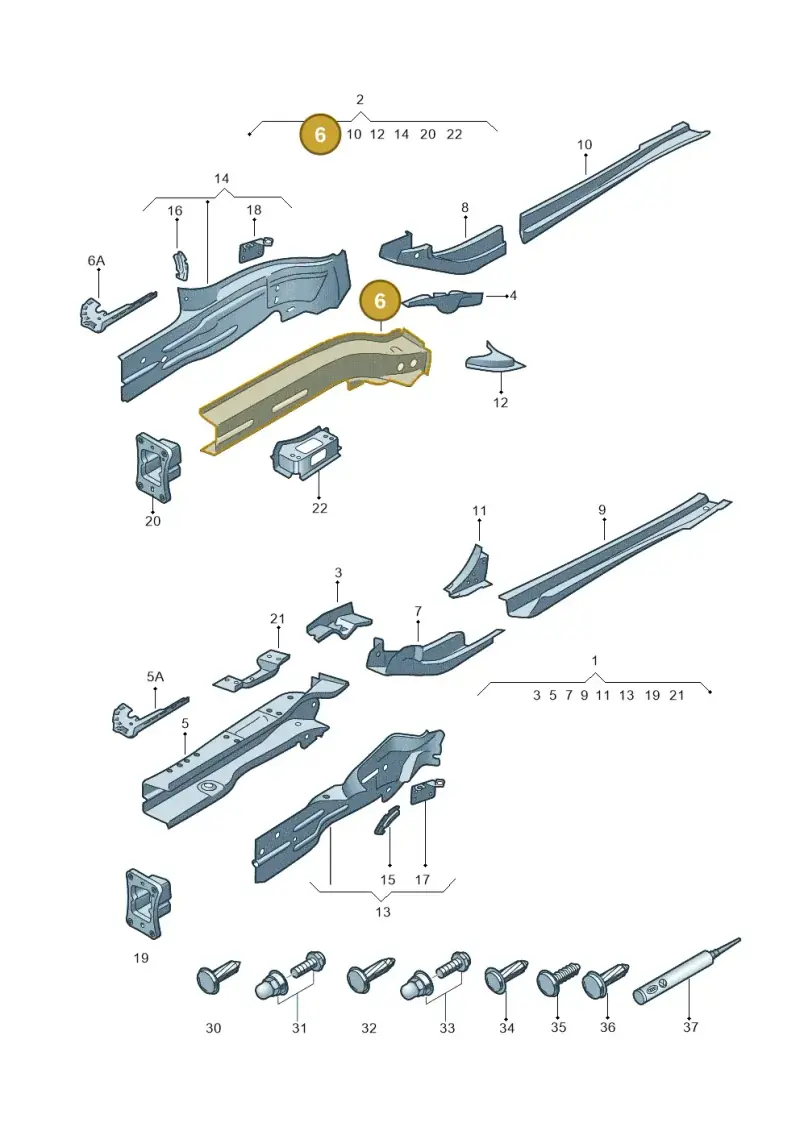 5Q0803106B — Skoda Superb Combi (2015-2024) diagram 851803000, position 6