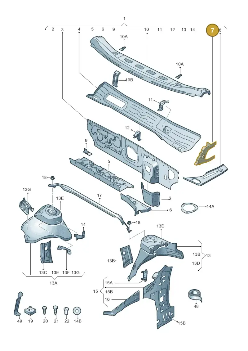 5Q0803343 — Skoda Octavia (2017-2020) diagram 805805050, position 7