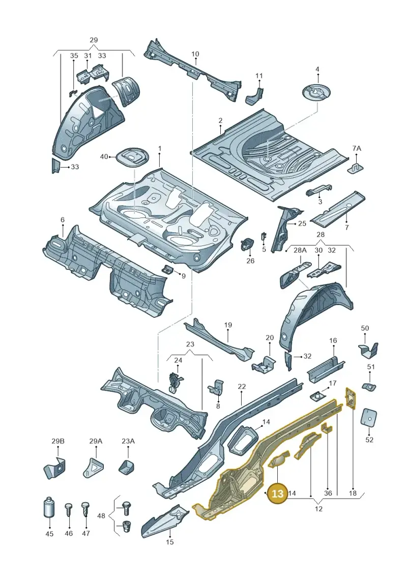 5Q0803457 — Skoda Octavia (2017-2020) diagram 805803010, position 13