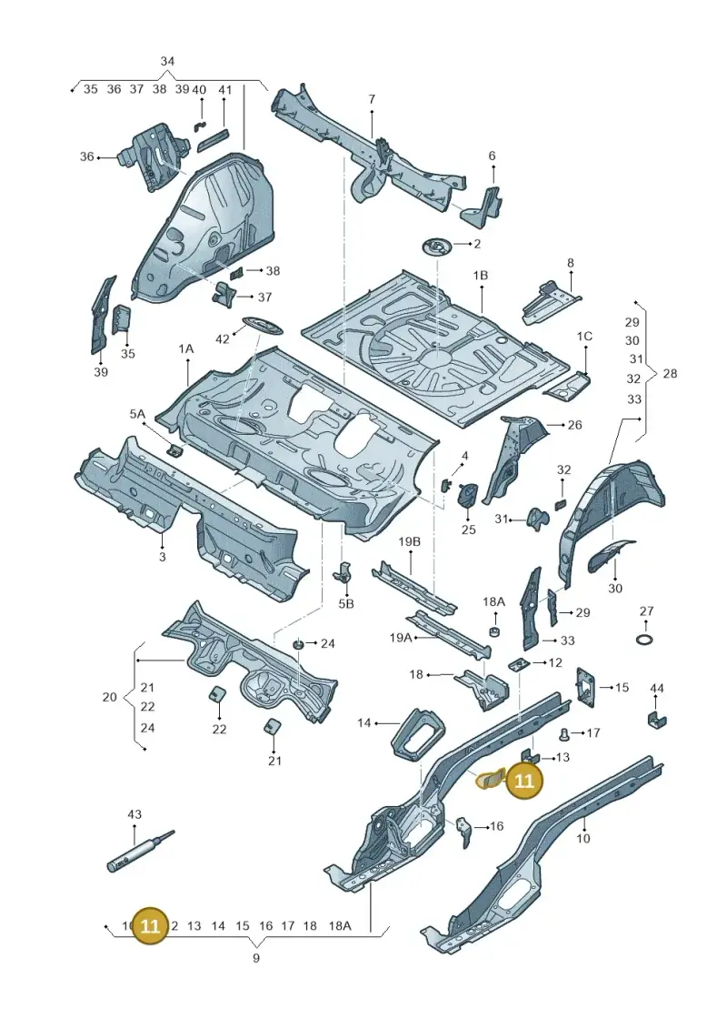 5Q0803457 — Skoda Karoq (2017-2022) diagram 834803020, position 11