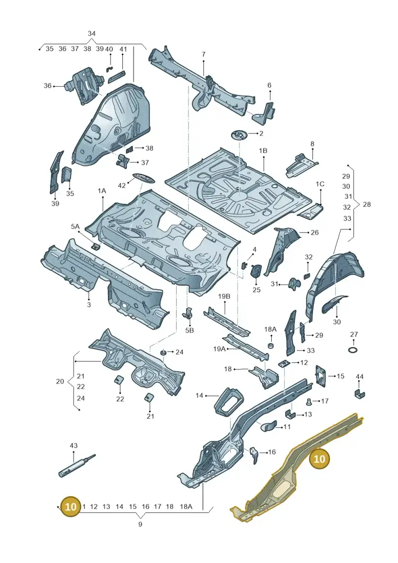 5Q0803505AQ — Skoda Karoq (2017-2022) diagram 834803020, position 10