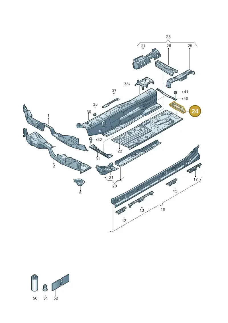 5Q0803579 — Skoda Octavia (2019-2024) diagram 827803015, position 24