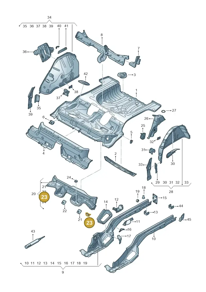 5Q0803781A — Skoda Karoq (2017-2022) diagram 834803010, position 23