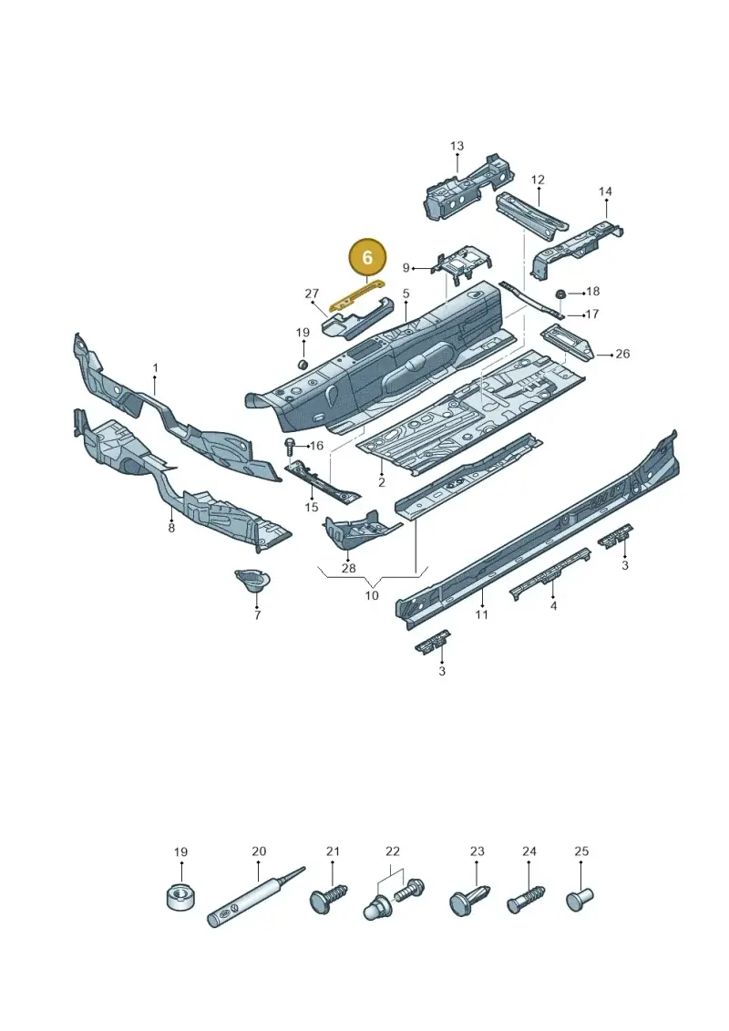 5Q0803806A — Skoda Superb Combi (2015-2024) diagram 793803050, position 6